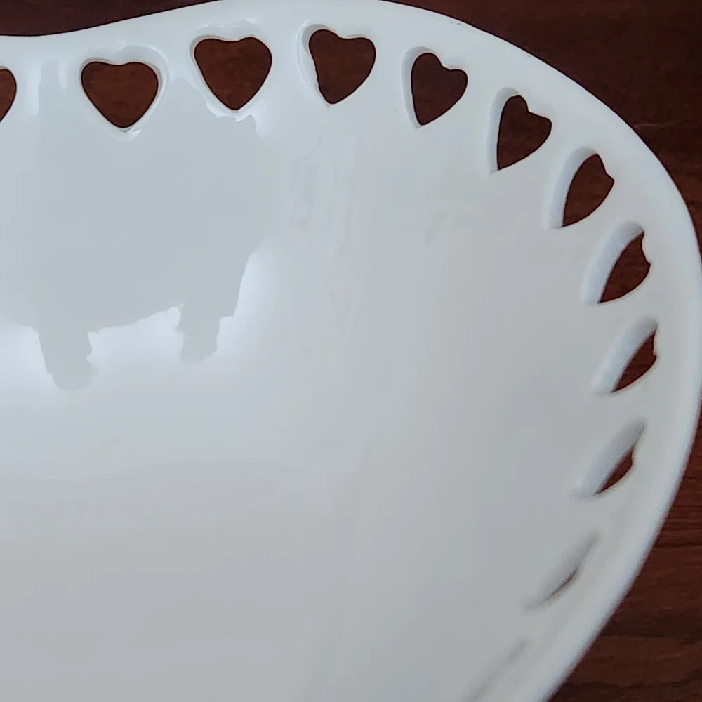 Williams Sonoma Heart-Shaped White Bowls